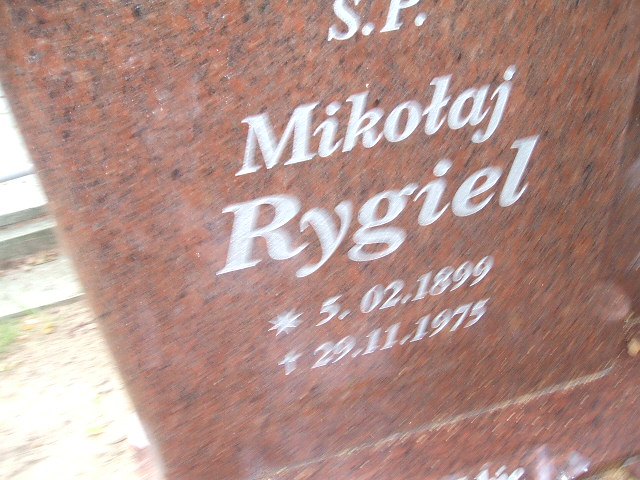 Mikołaj Rygiel 1899 Cybinka - Grobonet - Wyszukiwarka osób pochowanych