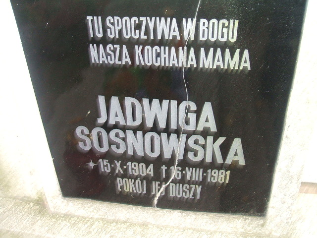 Jadwiga Sosnowska 1904 Cybinka - Grobonet - Wyszukiwarka osób pochowanych