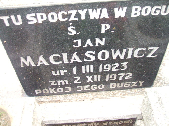 Jan Maciasowicz 1923 Cybinka - Grobonet - Wyszukiwarka osób pochowanych