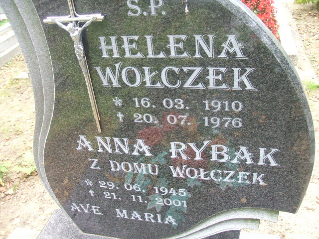 Anna Rybak 1945 Cybinka - Grobonet - Wyszukiwarka osób pochowanych