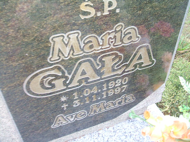 Maria Gała 1920 Cybinka - Grobonet - Wyszukiwarka osób pochowanych