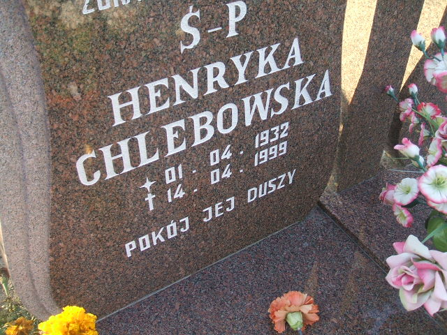 Henryka Chlebowska 1932 Cybinka - Grobonet - Wyszukiwarka osób pochowanych