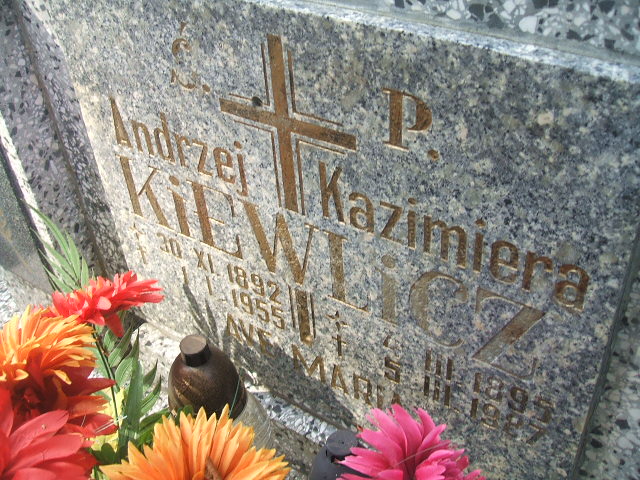 Andrzej Kiewlicz 1892 Cybinka - Grobonet - Wyszukiwarka osób pochowanych