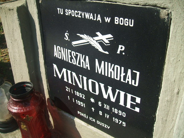 Agnieszka Miniów 1892 Cybinka - Grobonet - Wyszukiwarka osób pochowanych