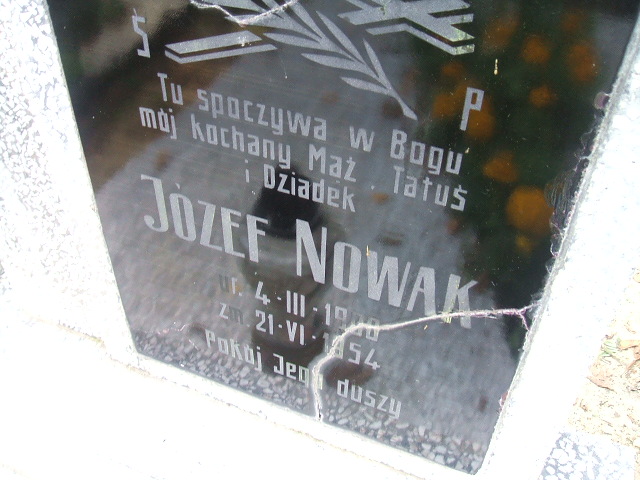 Józef Nowak 1900 Cybinka - Grobonet - Wyszukiwarka osób pochowanych