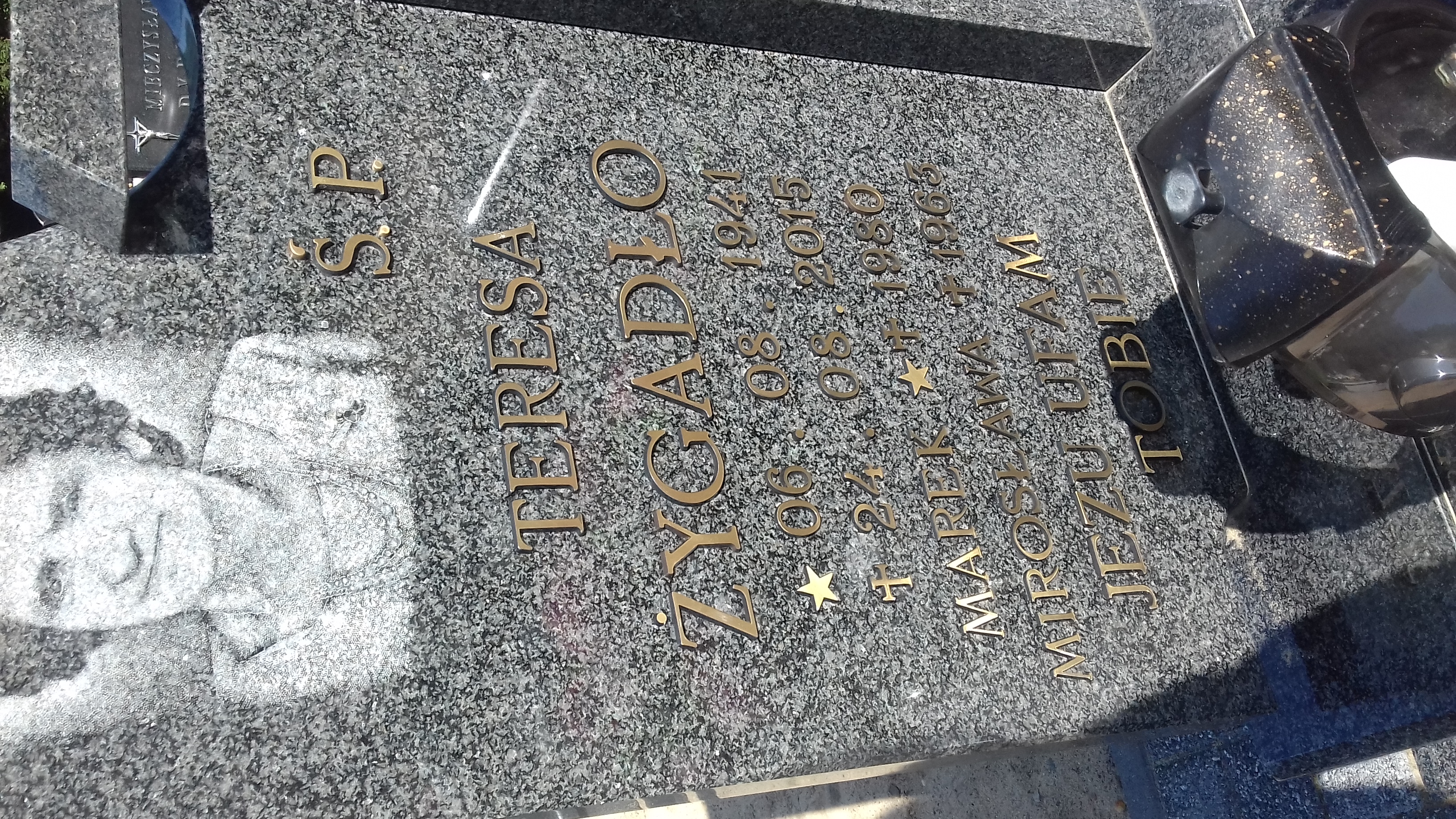 Grób TERESA STANISŁAWA ŻYGADŁO