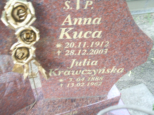 Julia Krawczyńska 1888 Cybinka - Grobonet - Wyszukiwarka osób pochowanych