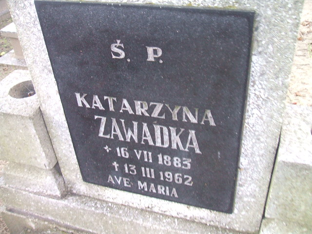 Katarzyna Zawadka 1883 Cybinka - Grobonet - Wyszukiwarka osób pochowanych